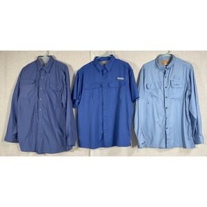 Habit RealTree Magellan Button Up Vented Fishing Shirts Lot of 3 Men's Large